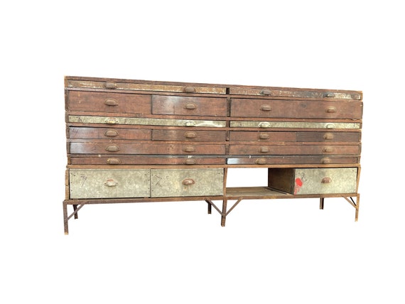 Rustic Vintage Stackable Apothecary Storage Cabinet Showpiece
