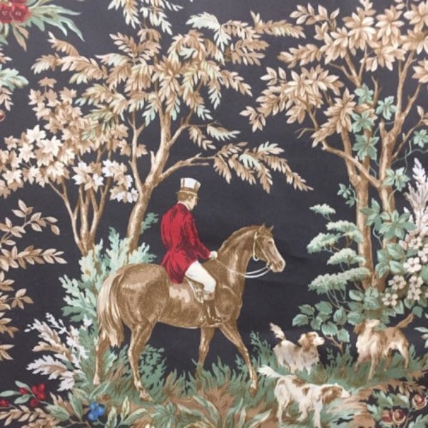 Ralph Lauren Hunt scene equestrian fabric, upholstery