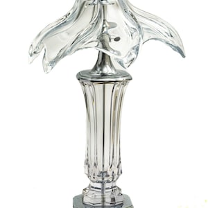 Vintage Cofrac Art Verrier Style French Crystal Table Lamp Art Deco Glass table lamp