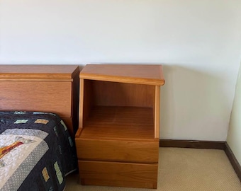 teak bed and Nightstands
