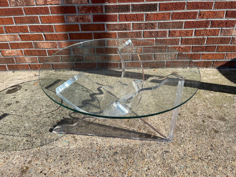 Mid Century Modern Lucite Coffee Table, Modernist Coffee Table