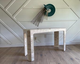 Vintage Maitland-Smith Tessellated Marble Console Table