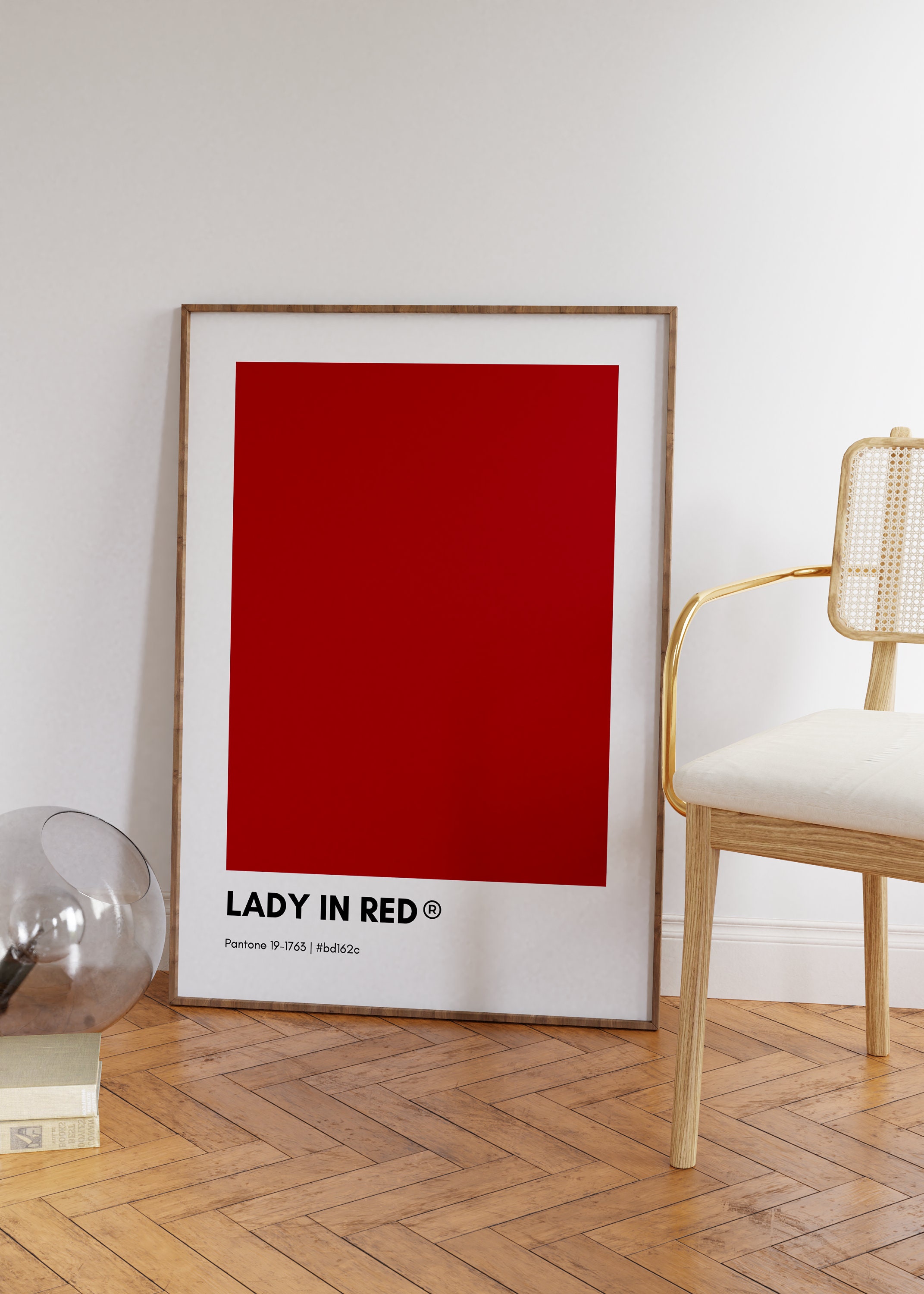 レッド・パントン・ポスター「Lady in Red」、カラースウォッチ