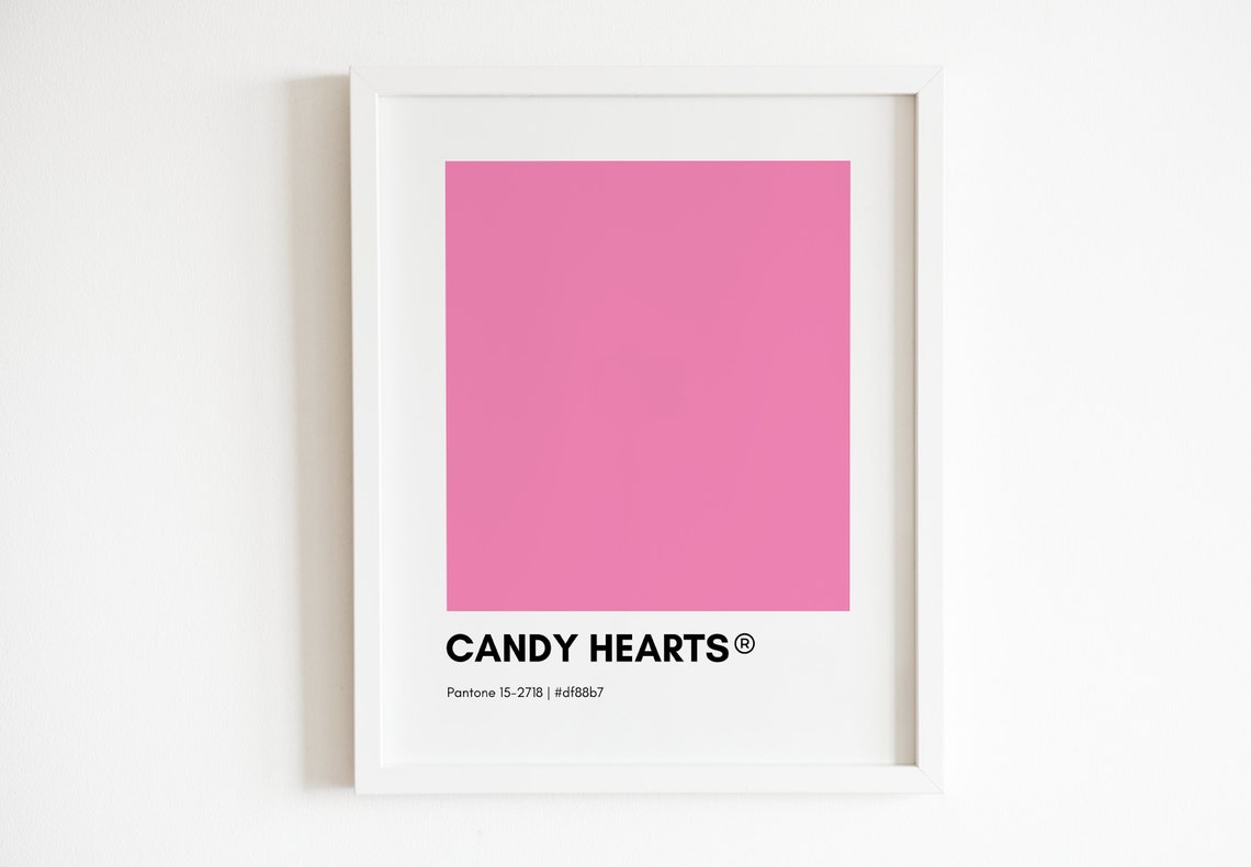 Pantone PINK Wall Art Printable Bundle Set of 6 Prints Pink Etsy