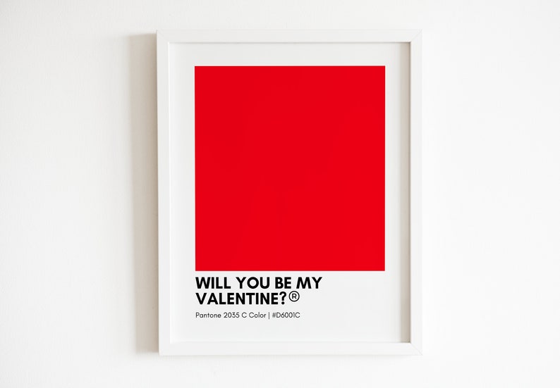 Pantone Valentine's Day Wall Art Printable Bundle Set of Etsy