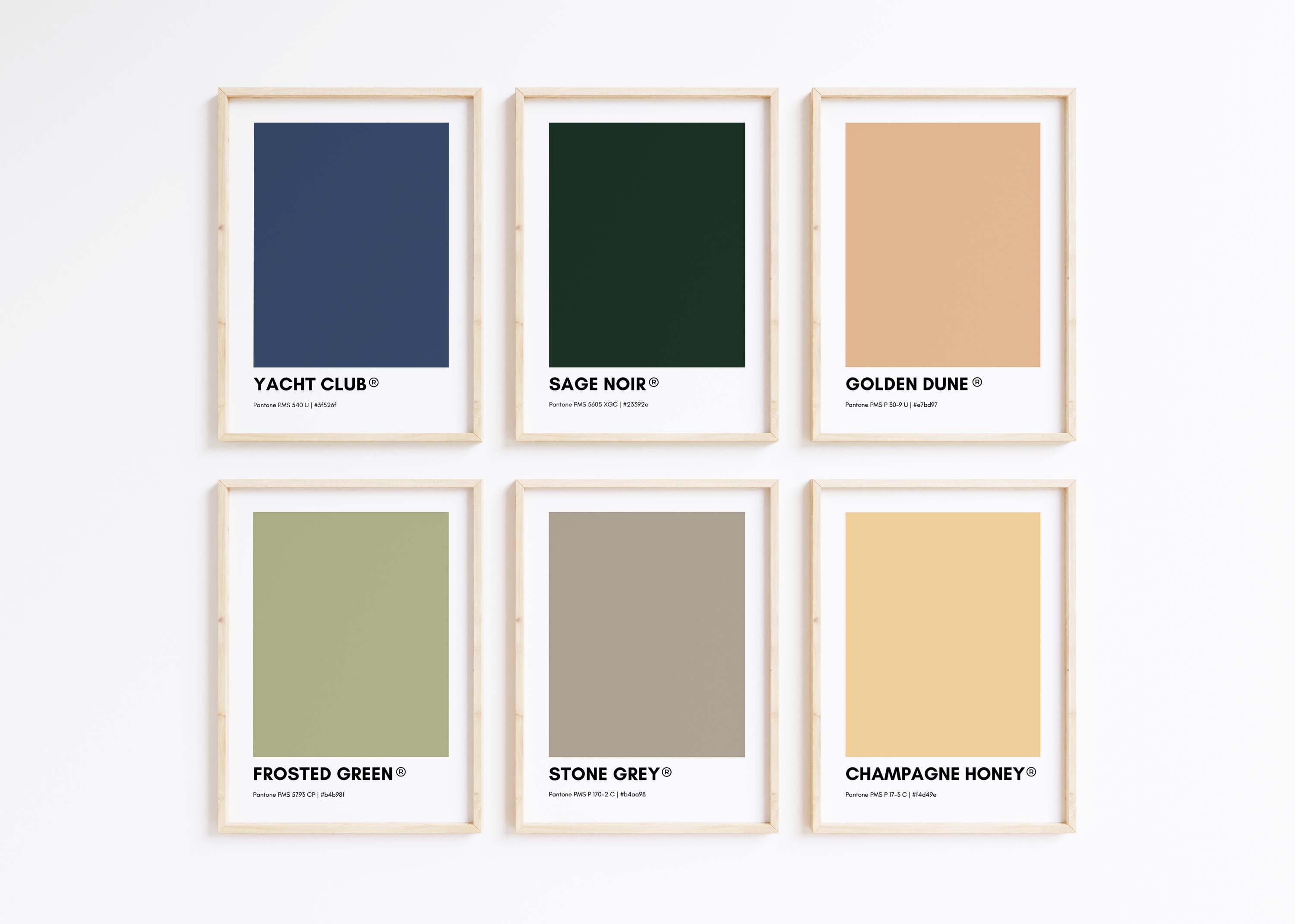 Pantone COASTAL LUXE コレクション ウォールアート プリント バンドル