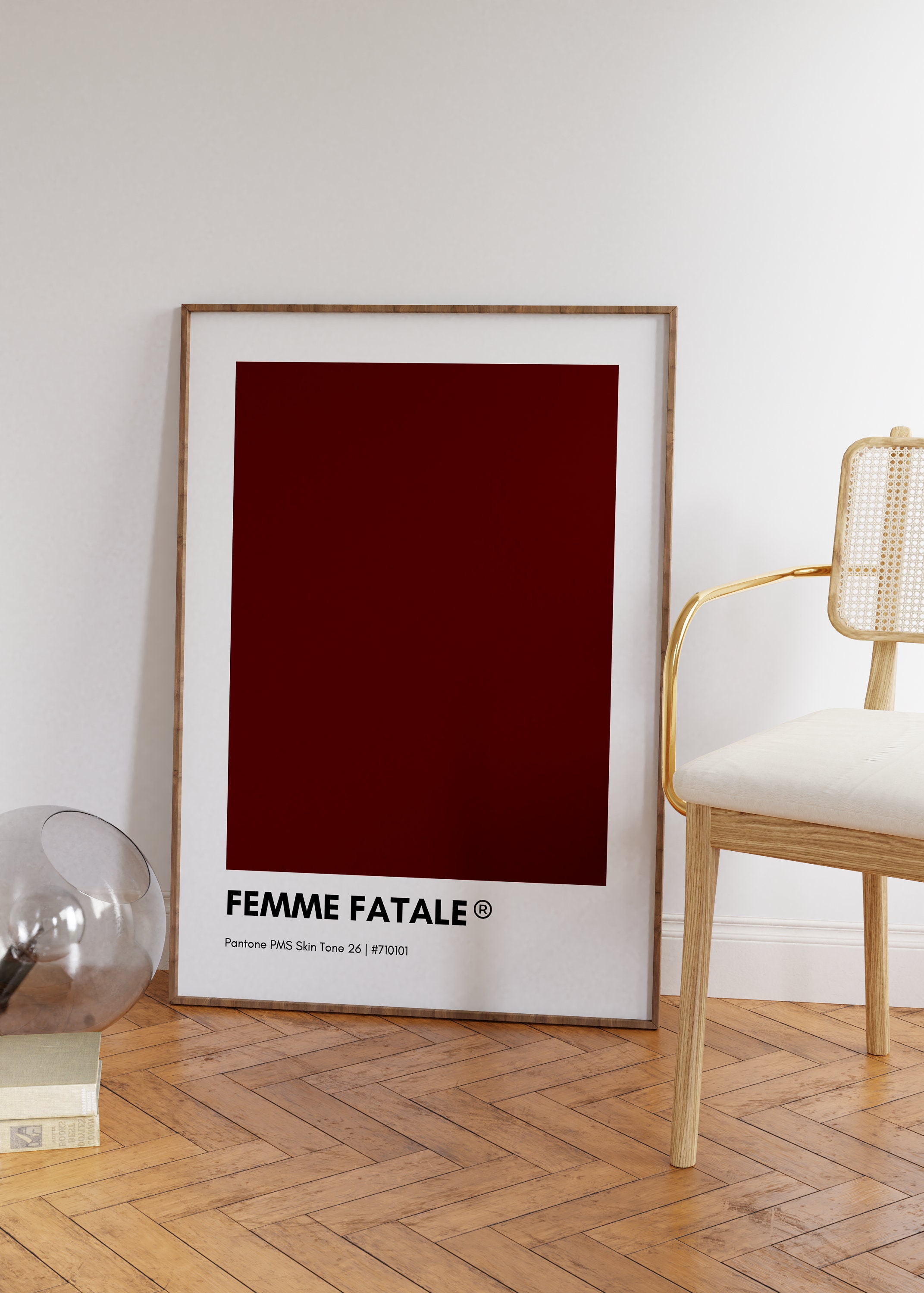 Femme Fatale Pantone, RED Pantone Print Poster, Red Pantone Wall Art ...