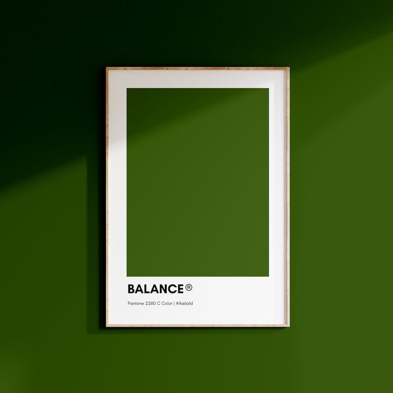 Pantone GREEN Wall Art Printable Bundle Set of 6 Prints Green Pantone