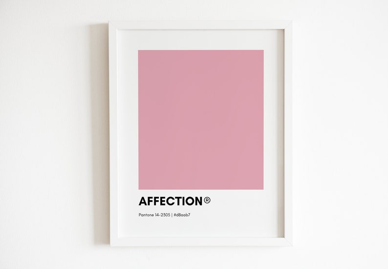 Pantone PINK Wall Art Printable Bundle Set of 6 Prints Pink Etsy