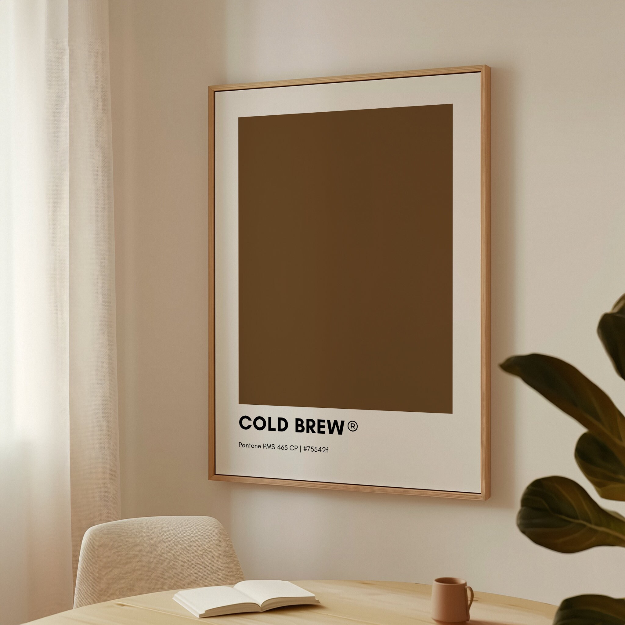 Cold Brew Pantone, COFFEE Pantone Print Poster, BROWN Pantone Wall Art ...