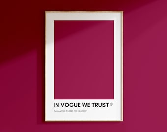 Feelin' Tropical Orange Pantone Print, Color Swatch Wall Art