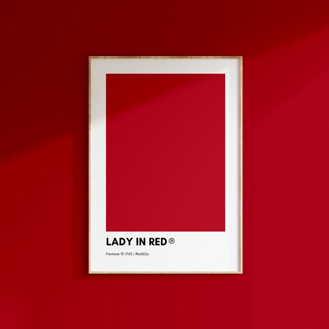 レッド・パントン・ポスター「Lady in Red」、カラースウォッチ