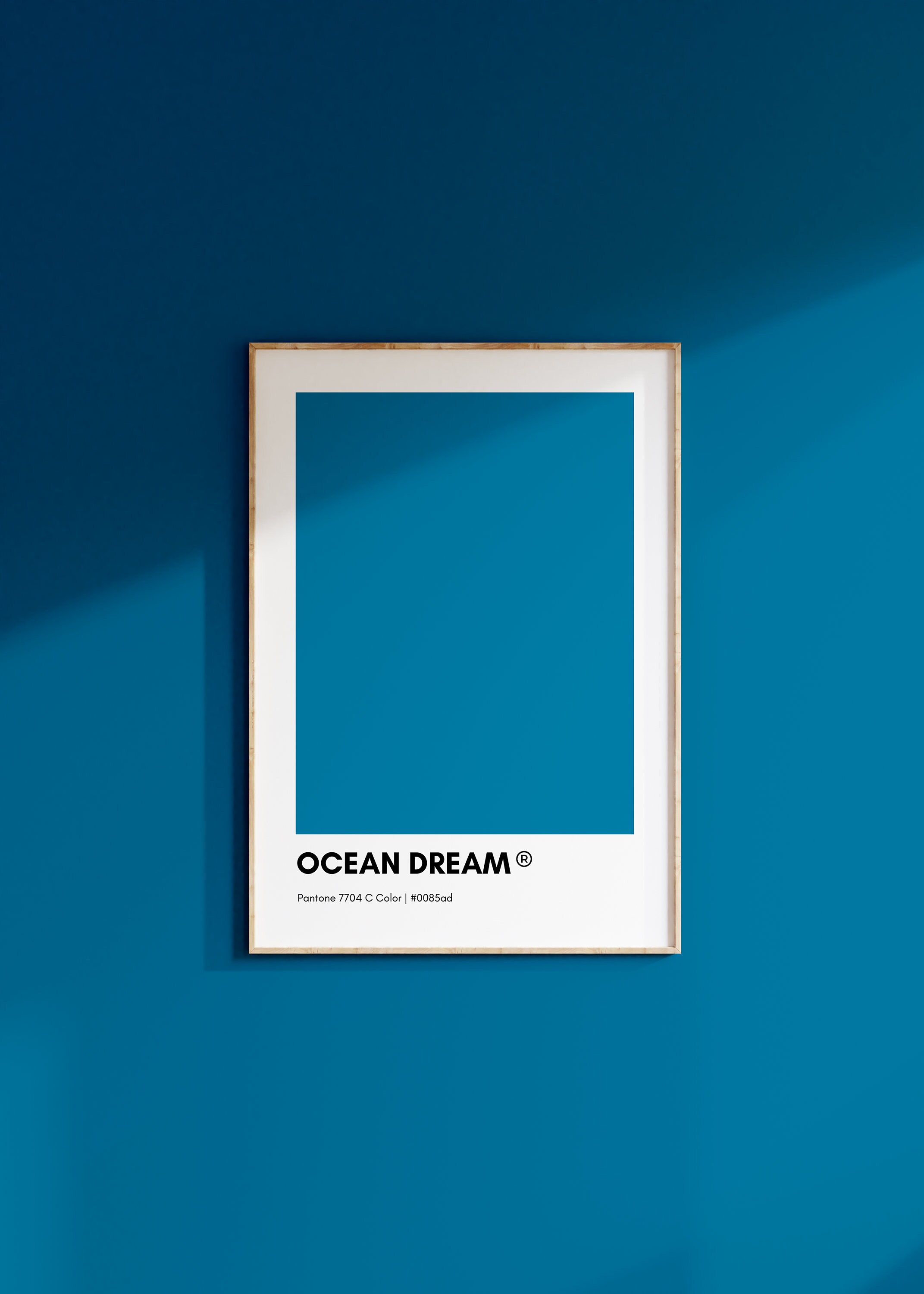 Ocean Dream Blue Pantone, BLUE Pantone Print Poster, Blue Wall Art
