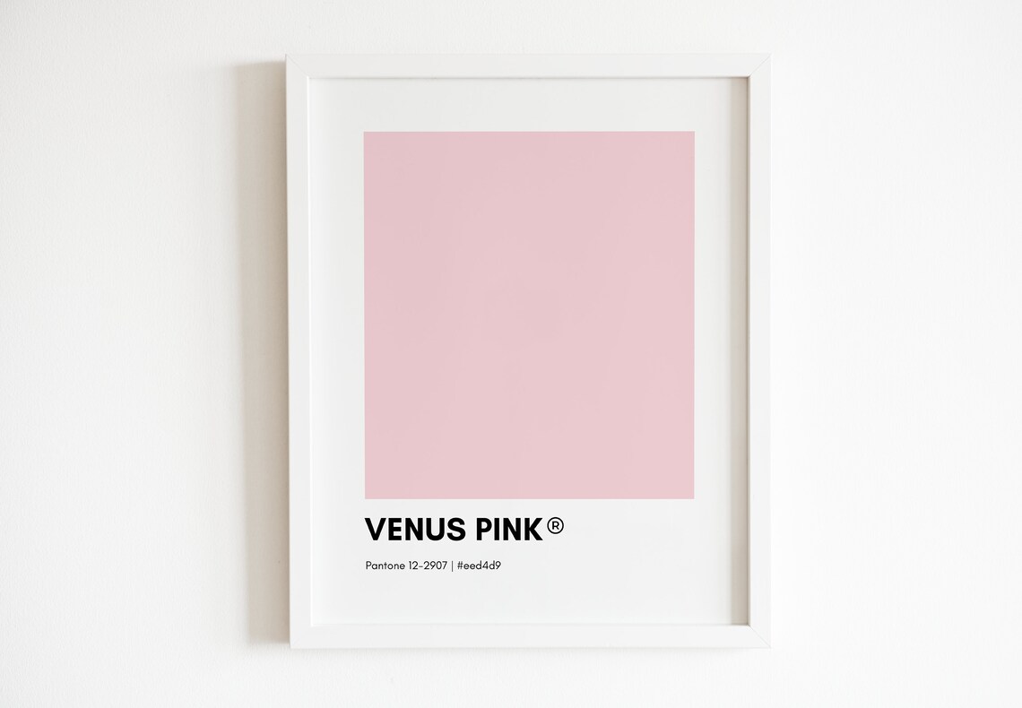 Pantone PINK Wall Art Printable Bundle Set of 6 Prints Pink Etsy