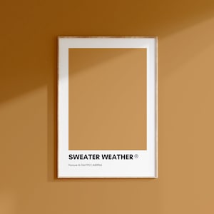 Pullover Wetter Pantone, BRAUN Pantone Print Poster, Herbst Pantone Wall Art Printable, Pantone Farben, Home Decor, Pantone print, Color Swatch