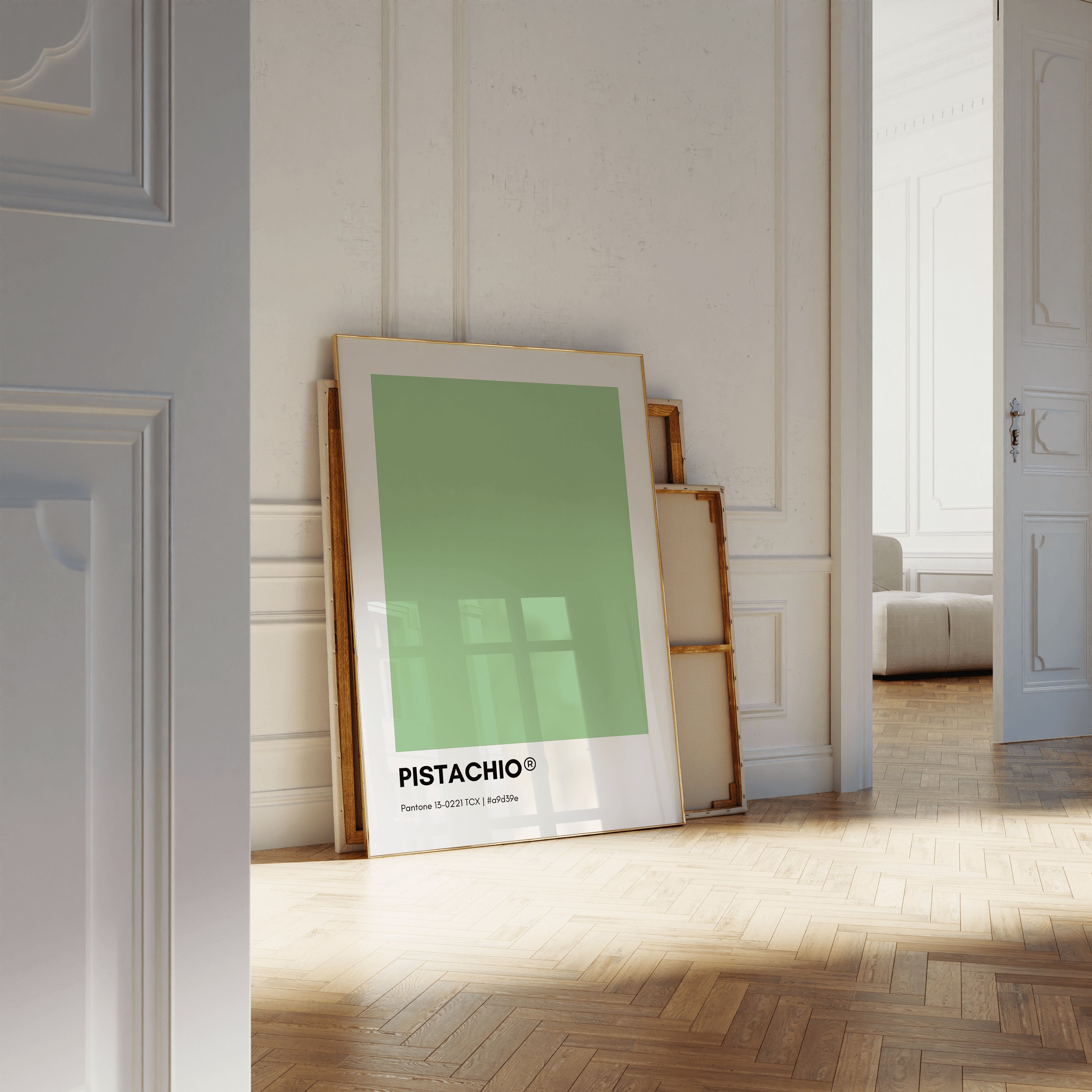 Pistachio Green Pantone, GREEN Pantone Print Poster, Green Pantone Wall