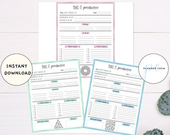 ADHD Planner, Back to School Printable, Editable Teacher Planner, Back to School Gift, Printable Adult ADHD Journal