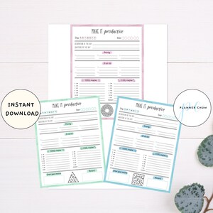 Planificador para TDAH, imprimible para la vuelta al cole, planificador editable para profesores, regalo para la vuelta al cole, diario imprimible para adultos con TDAH.