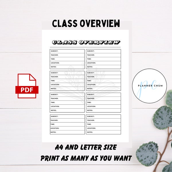 Student Planner Printable, College Student Planner, Time Management Printable, Productivity Planner, Class Organizer, Popular Printables