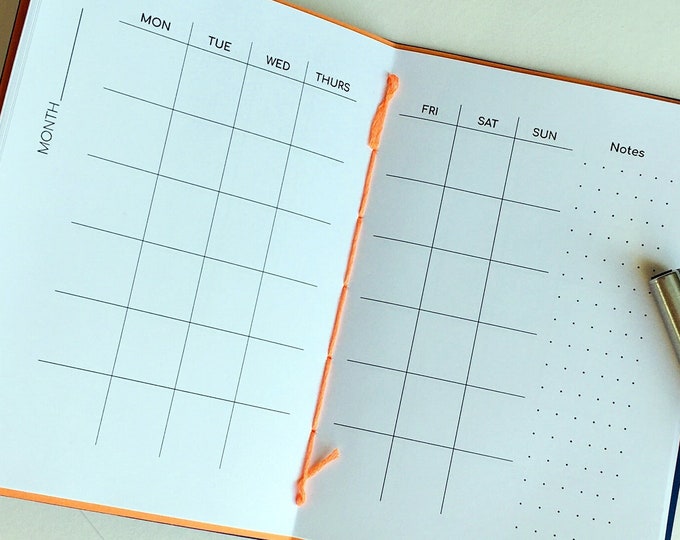 Monthly Undated Planner |  Eco Planner | A6 Monthly Undated Planner | A5 Monthly Undated Planner | Pocket planner