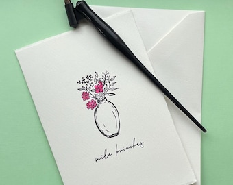 Luxury Irish Classic Thank You Card: Míle Buíochas, Irish language card