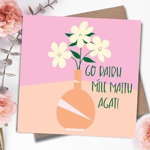 Bedankkaart | Go raibh mile maith agat | bedankkaartje in het Iers | bruiloft bedankt | vriend bedankt | cadeaubon