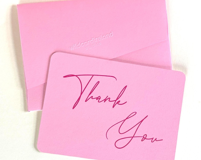 Thank you card | flat card personalised | Bespoke personalised thank you