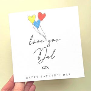 Vatertagskarte für Papa | Alles Gute zum Vatertag | Schlichte Vatertagskarte | Niedliche Vatertagskarte | Personalisierte Vatertagskarte