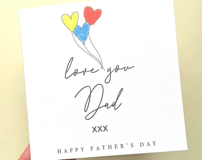 Fathers Day Card for Dad | Happy Fathers Day | Simple Fathers Day Card | Cute fathers day Card | Personalised Fathers Day card