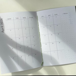 2025/2026 Monthly planner | Choose your start month | dated planner | A6 Pocket diary | A5 monthly planner | A7 size | mini agenda