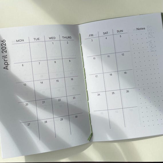 2026/2027 Monthly Planner: A6 A5 A7 Pocket Diary, Choose Start Month, colour options