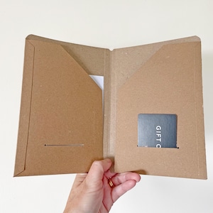A5/A6 Kraft Card, Cash & document Holder: Sustainable Folder Insert