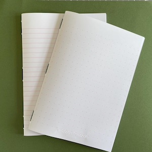 A6/A5 Coverless Notebook Refills: Hand Stitched Recycled Paper