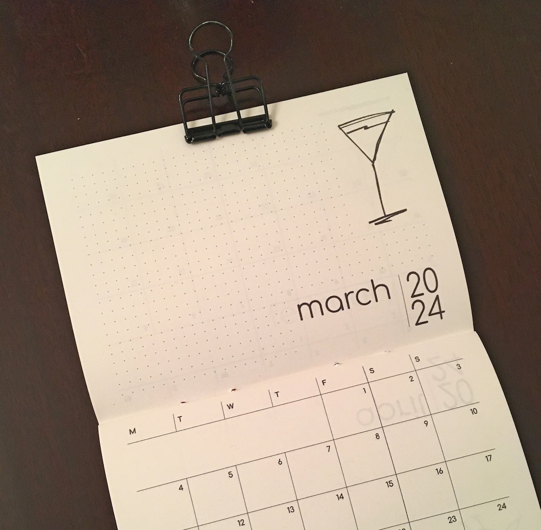 Planner 2024 Monthly Pocket Calendar Planner for Hanging on the Wall or on the Go Pocket Size A6