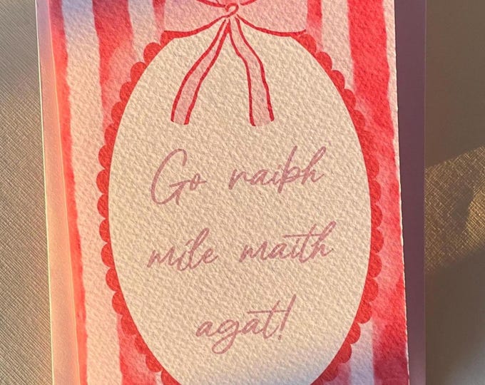 Thank you card in Irish language | Go raibh míle maith agat card