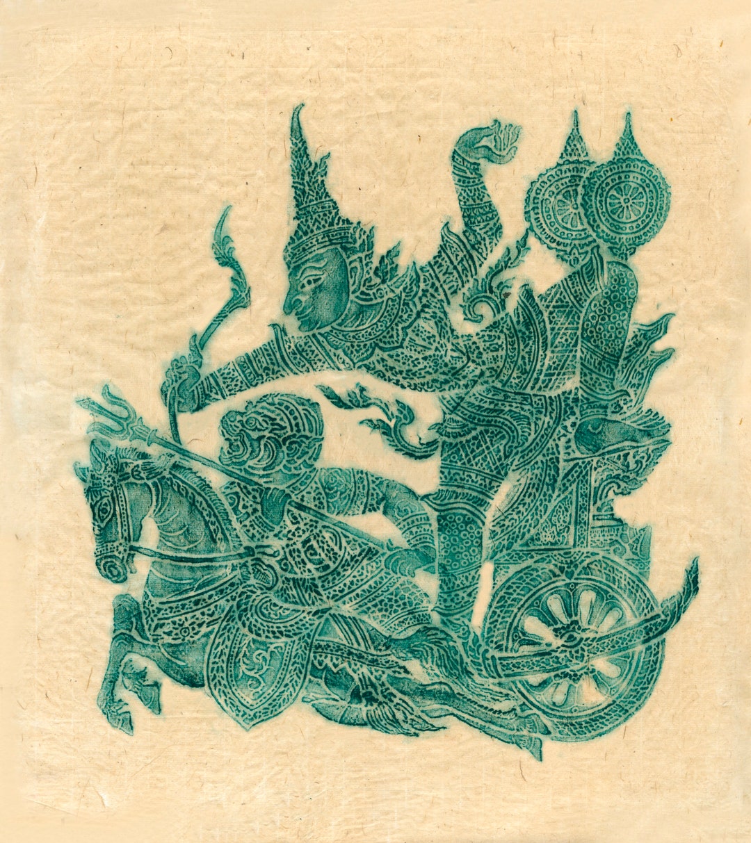 Temple Rubbing Fine Art Print intorachit Fies His Nakabat Arrow Etsy