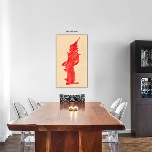 Temple rubbing fine art print (Red Dancer)