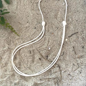 White cord necklace, Adjustable cord necklace, string necklace, wax cord necklace, waterproof necklace, matching necklace, cord choke