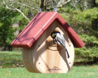 Kettle Moraine Tear Drop Cedar Nest Box/Bird House for Wrens & Chickadees