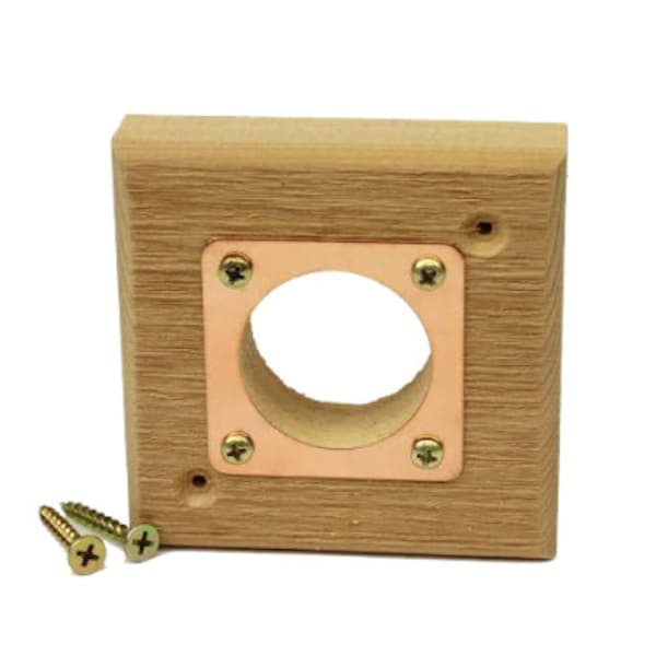 Kettle Moraine Cedar Predator Guard with Copper Portal for Bluebird Houses and Nest Boxes