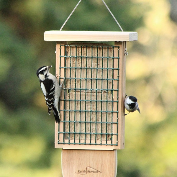 Kettle Moraine Cedar Suet Feeders with Tail Prop (Double)