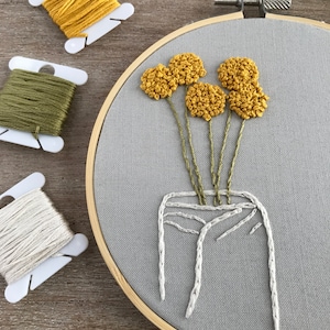 PDF Embroidery Pattern, Beginner Embroidery Pattern, Floral Embroidery Pattern, Modern Floral Embroidery Pattern, Modern Embroidery Pattern