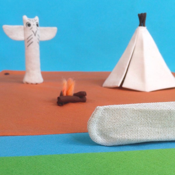 Sac Tapis de jeu pour enfants - Le camp des indiens