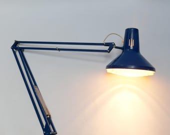 LUXO architect's lamp in vintage metal workshop, 1970s Scandinavian design