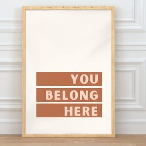 "Eres parte de mí", póster para el aula, impresión inspiradora, descarga digital, decoración de pared para sala de estar, póster bohemio, Día de la Madre, impresión para el aula