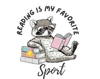 Leer es mi deporte favorito. Imagen PNG para sublimación, diseño de camiseta, arte literario