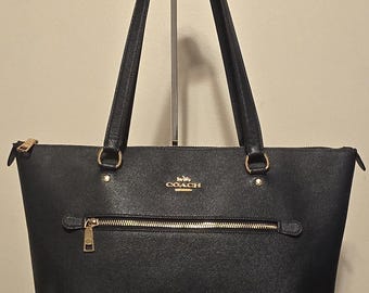 Vintage Coach Black Leather Business Tote 7757 - Etsy