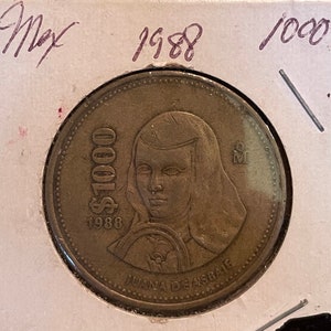 1988 1000 Mexican Coin