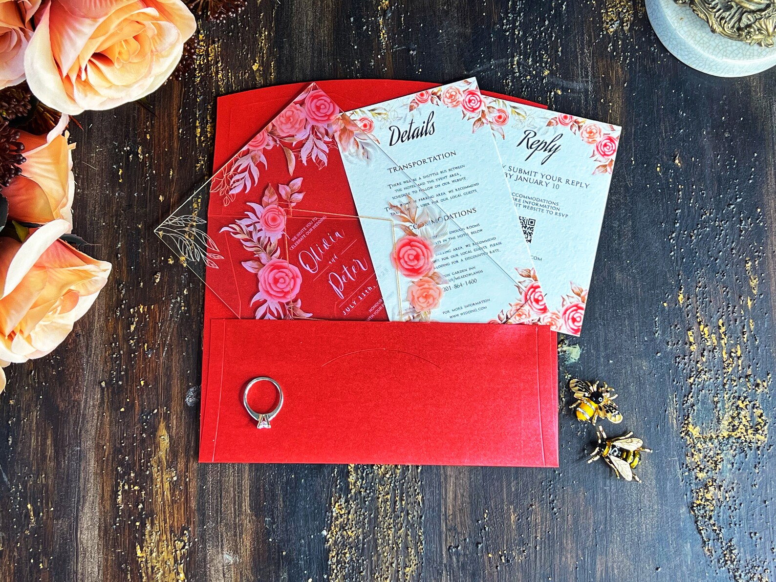 Custom Acrylic Wedding Invitation Acrylic Invitesacrylic Etsy