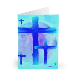 Droomvisioenen. Unieke Cross Art Schilderij. Wenskaarten (5 stuks).